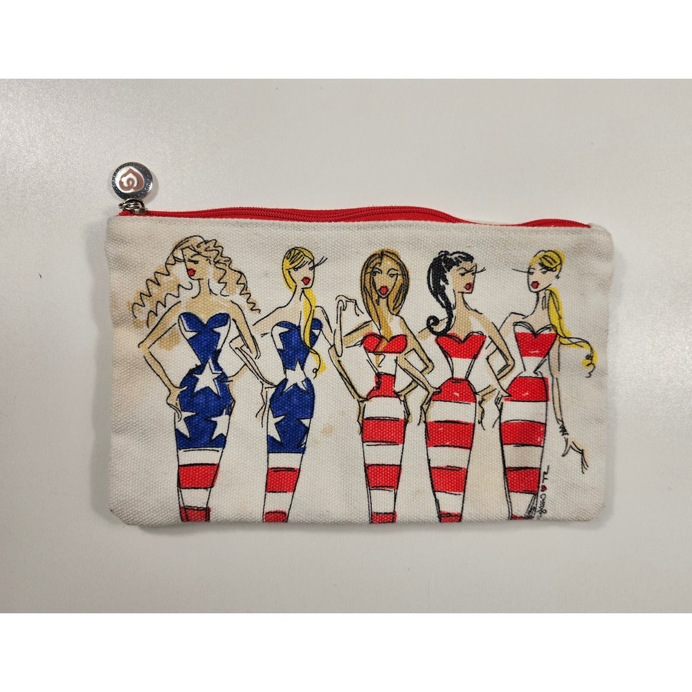 Brighton small zipper pouch make up travel accessory bag flaw#